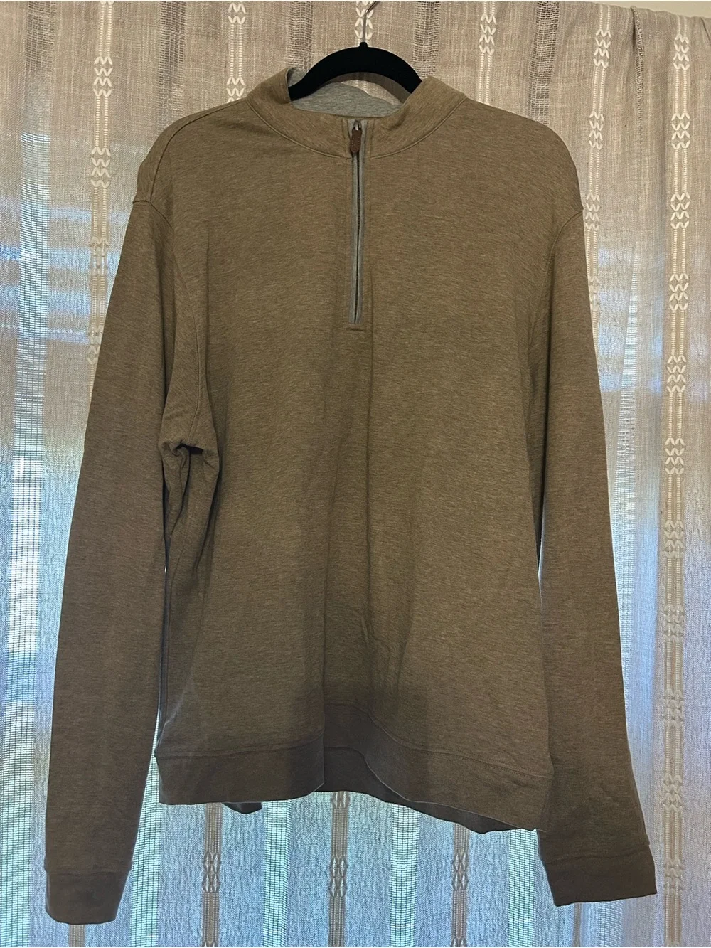 johnnie-O Men's Quarter-Zip Pullover - Light Taupe